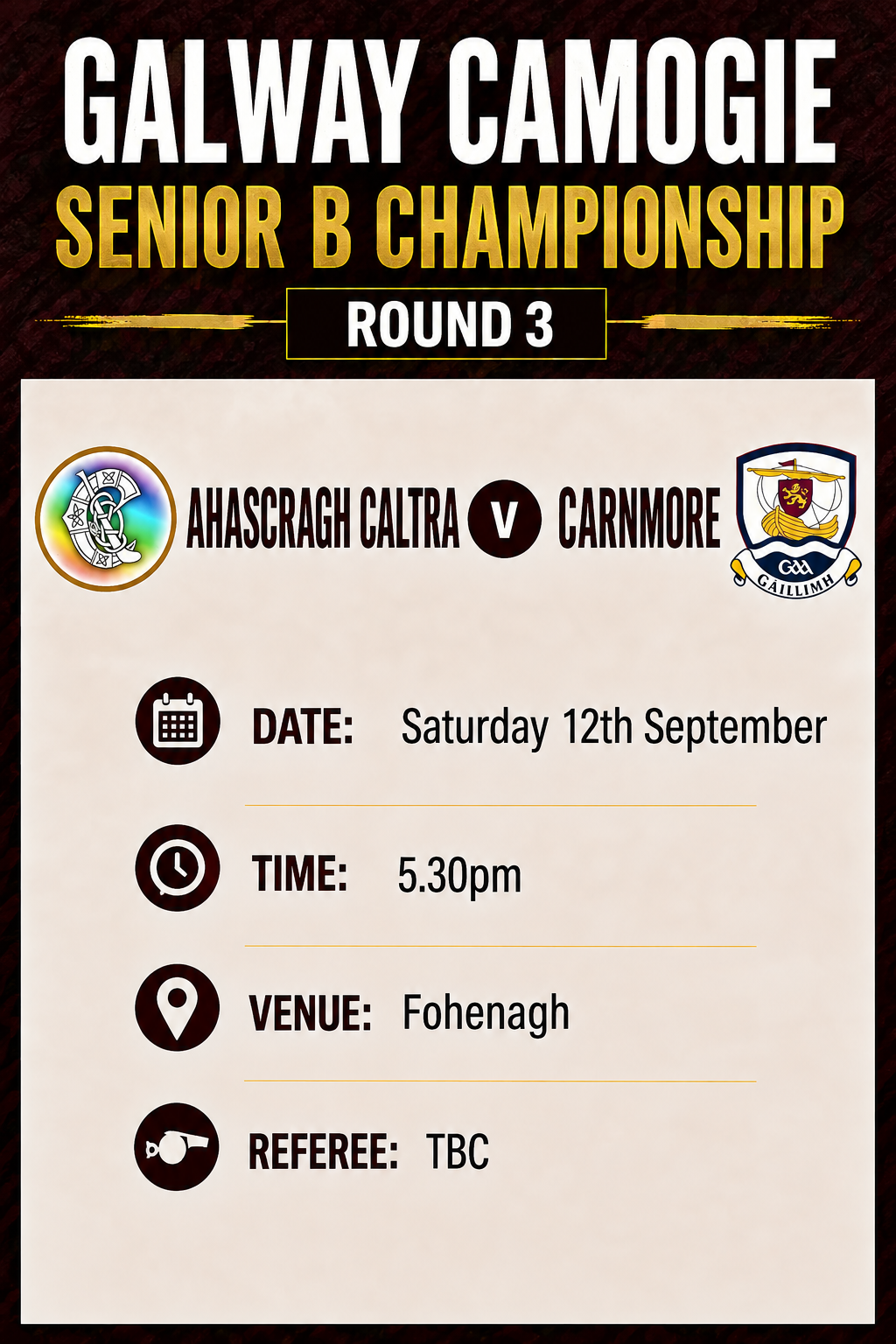 Ahascragh Caltra v Carnmore SENIOR B thumbnail