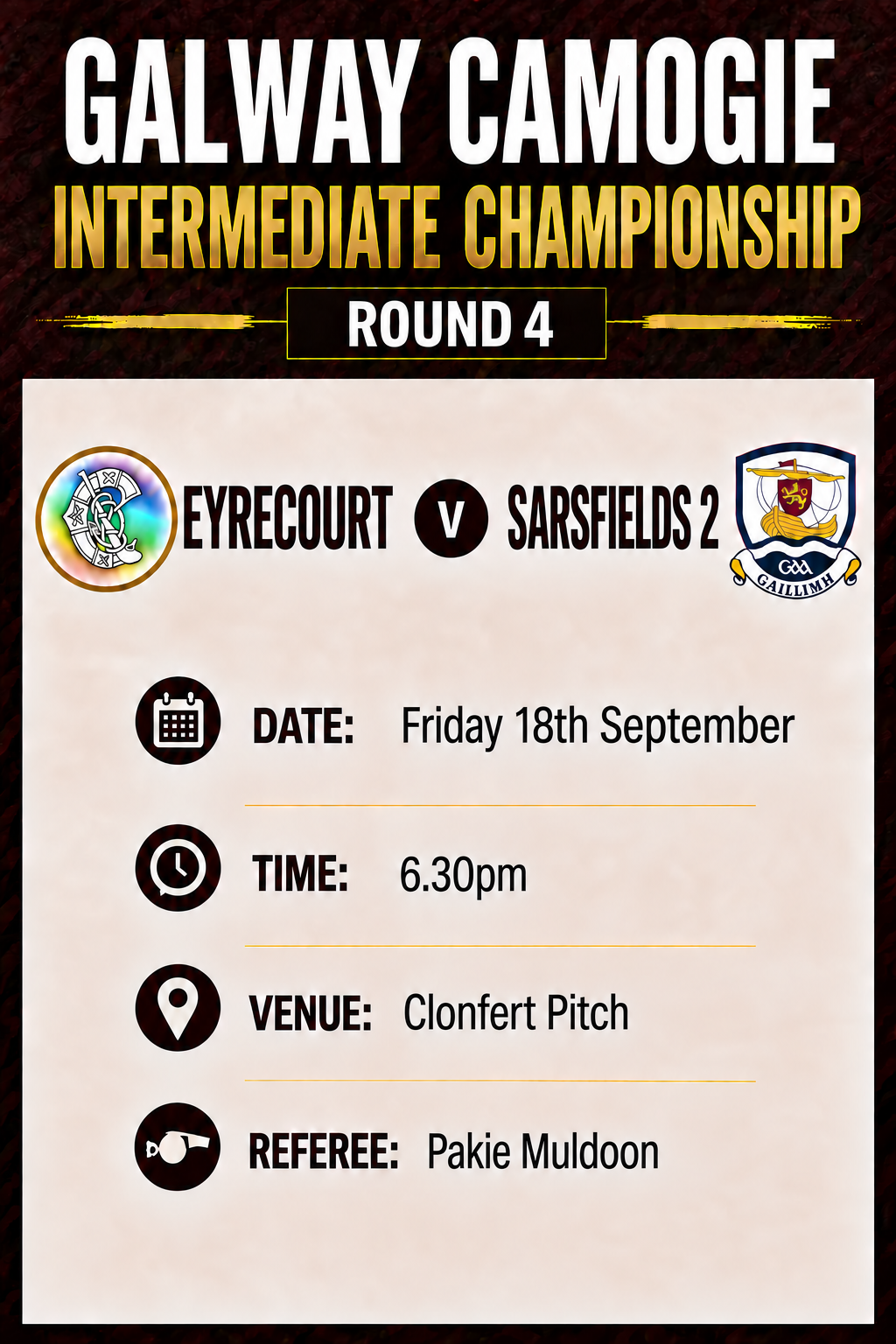 Eyrecourt v Sarsfields 2 INTERMEDIATE thumbnail