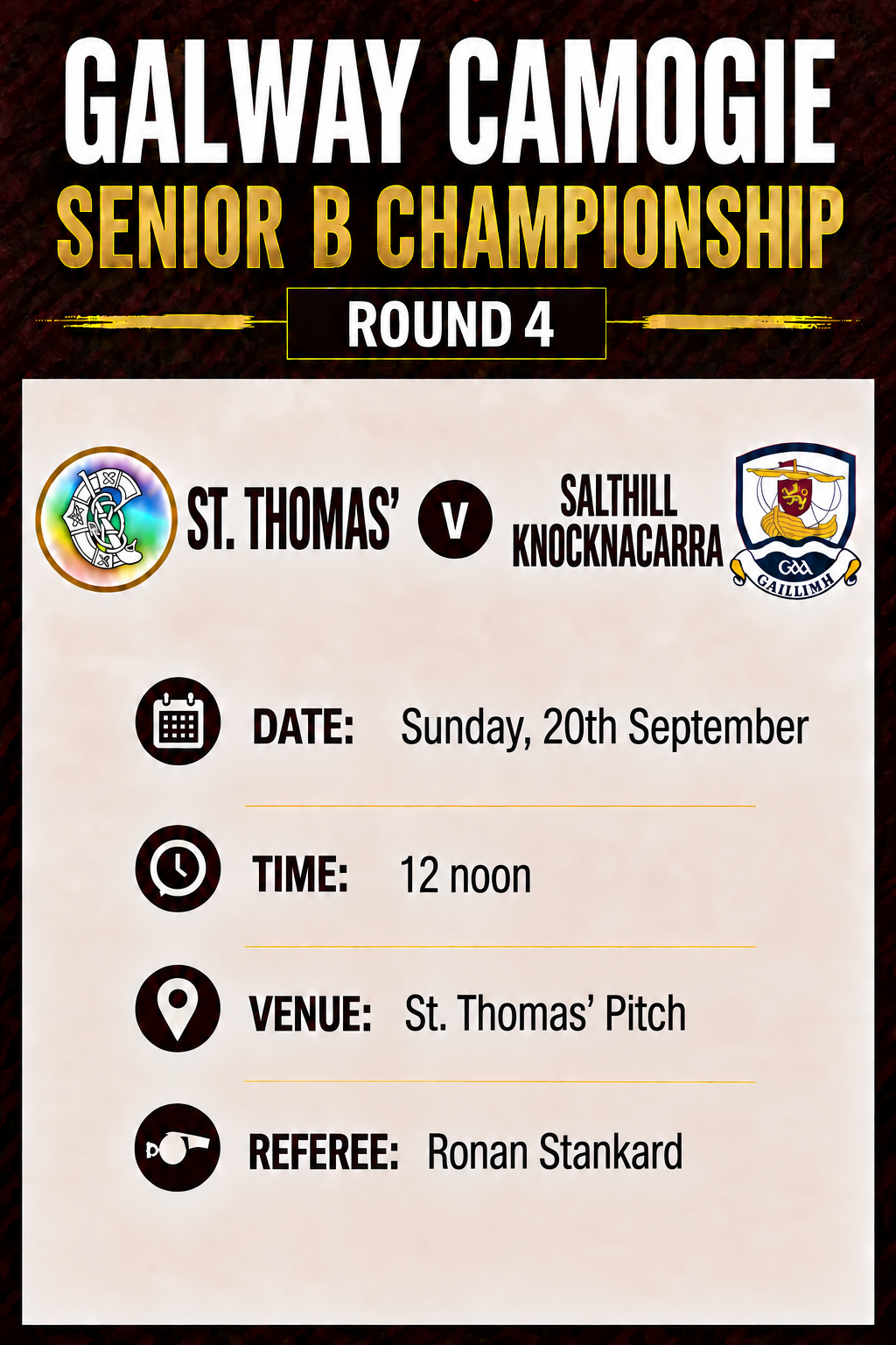 St Thomas' v Salthill Knocknacarra SENIOR B thumbnail