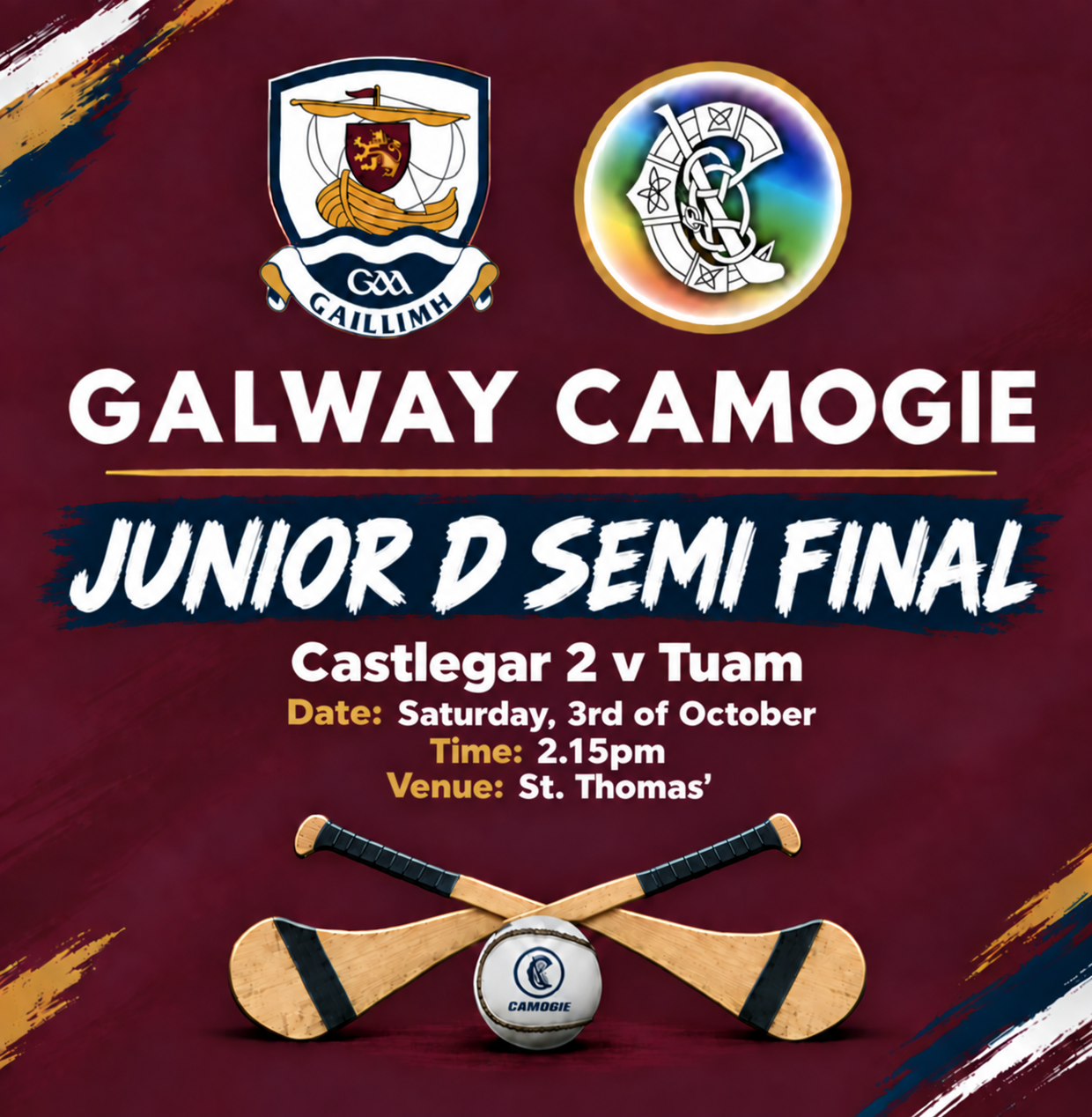 Castlgar 2 v Tuam JUNIOR D SEMI FINAL thumbnail